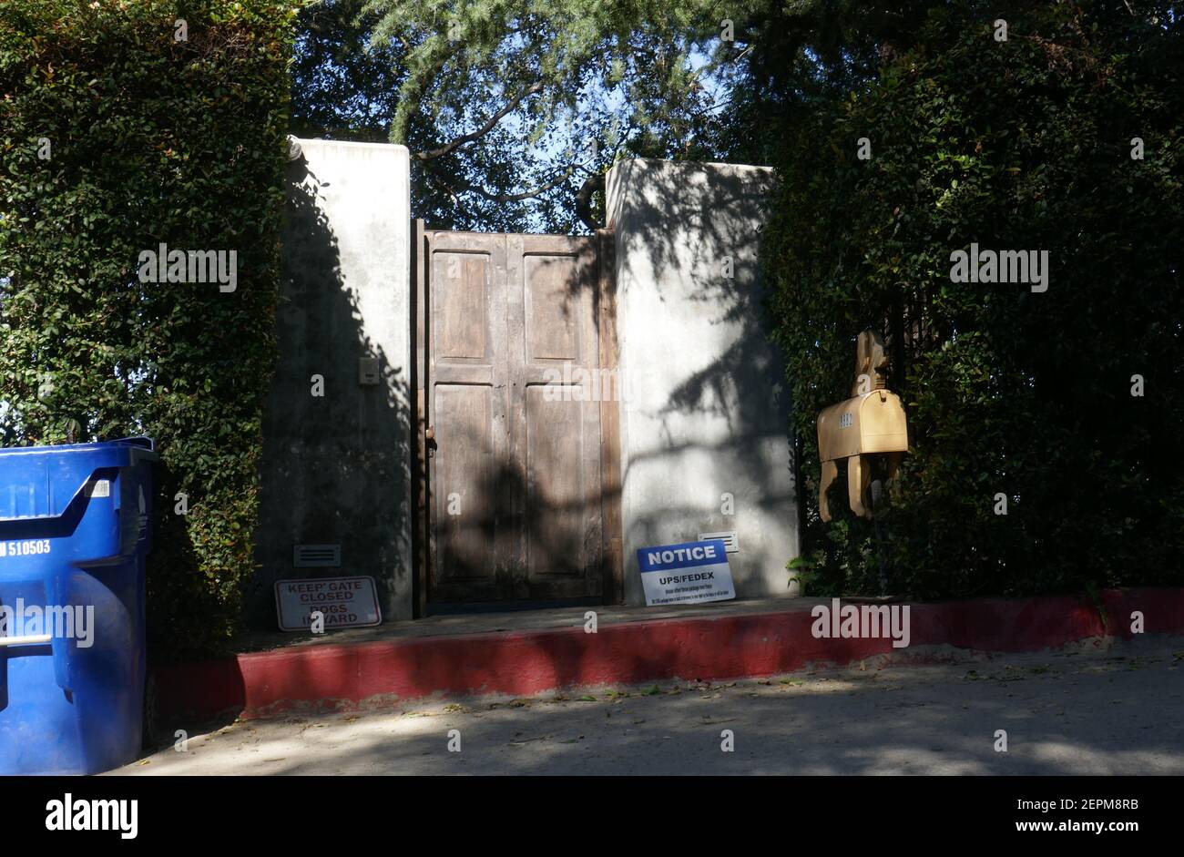 Los Angeles, California, USA 27th February 2021 A general view of atmosphere of actor Adam Baldwin's former home/house on February 27, 2021 in Los Angeles, California, USA. Photo by Barry King/Alamy Stock Photo Stock Photo