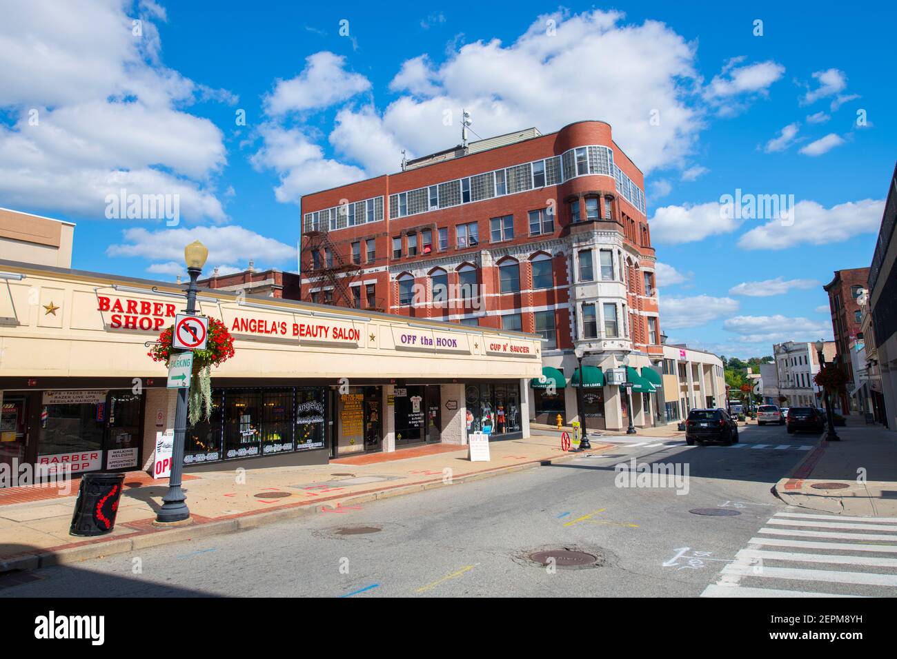 Historic Building on Main Street in downtown Pawtucket, Rhode Island RI ...