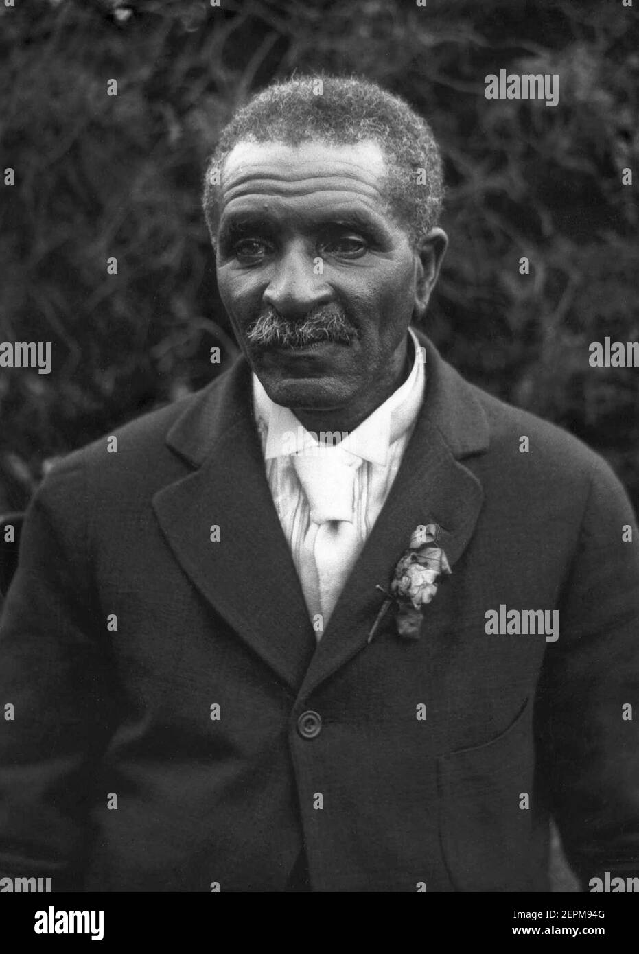 George Washington Carver (c1864–1943) at Voorhees College in 1921. Carver, the most prominent black scientist of the early 20th century, was a professor at Tuskegee Institute (now Tuskegee University). (USA) Stock Photo