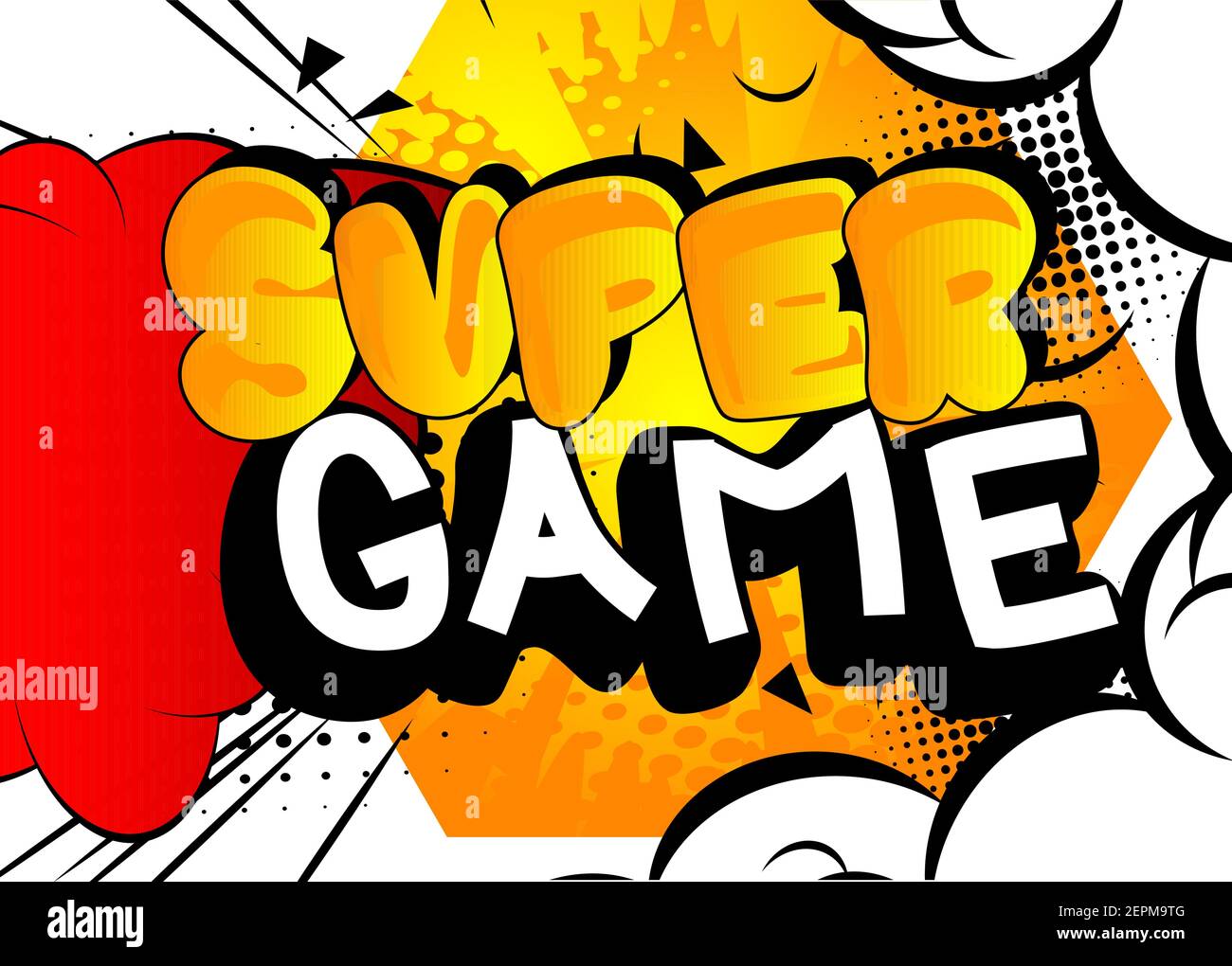 Pc or Console gaming, Gamer related words, quote on Comic book style background. Poster, banner, template. Cartoon explosion expression. Vector illust Stock Vector