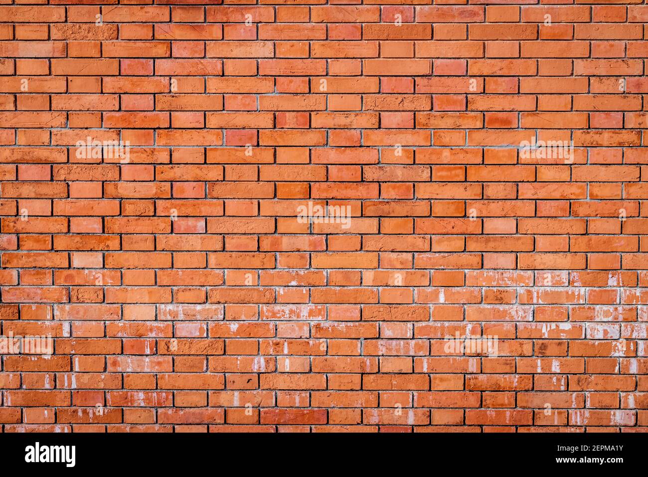 Red wallbrick background texture or pattern Stock Photo