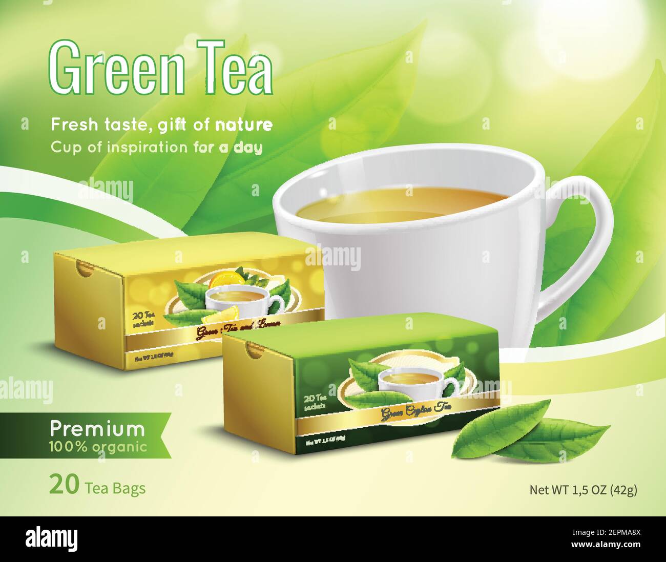 Tea advertising Stock Vector Images Alamy