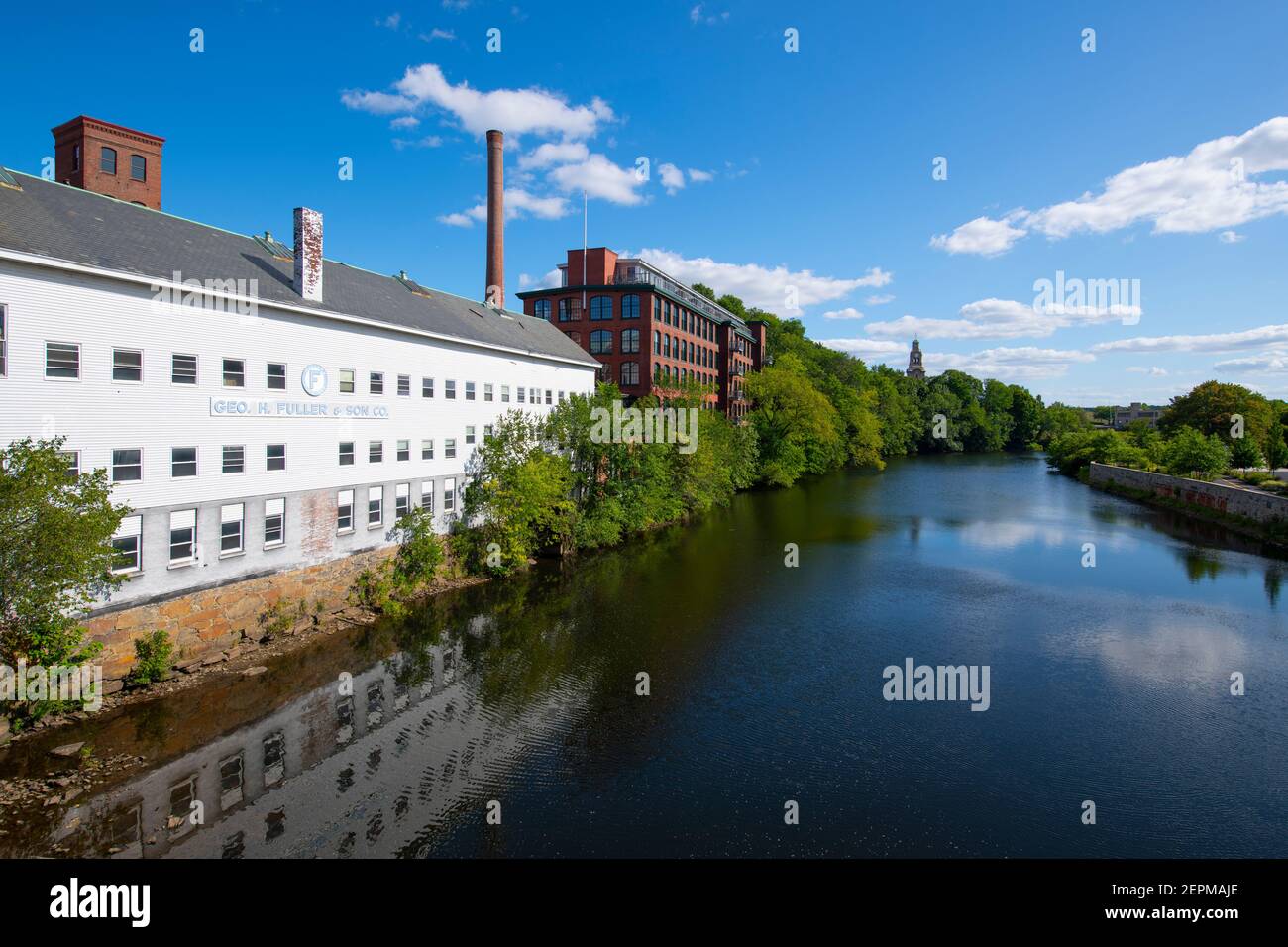 Historic Wilkinson Mill building in Old Slater Mill National Historic