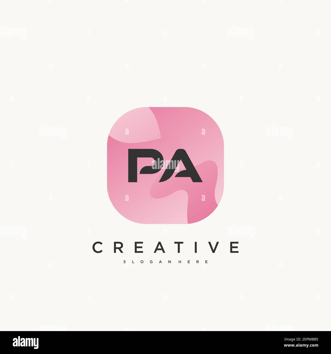 pa-initial-letter-colorful-logo-icon-design-template-elements-vector