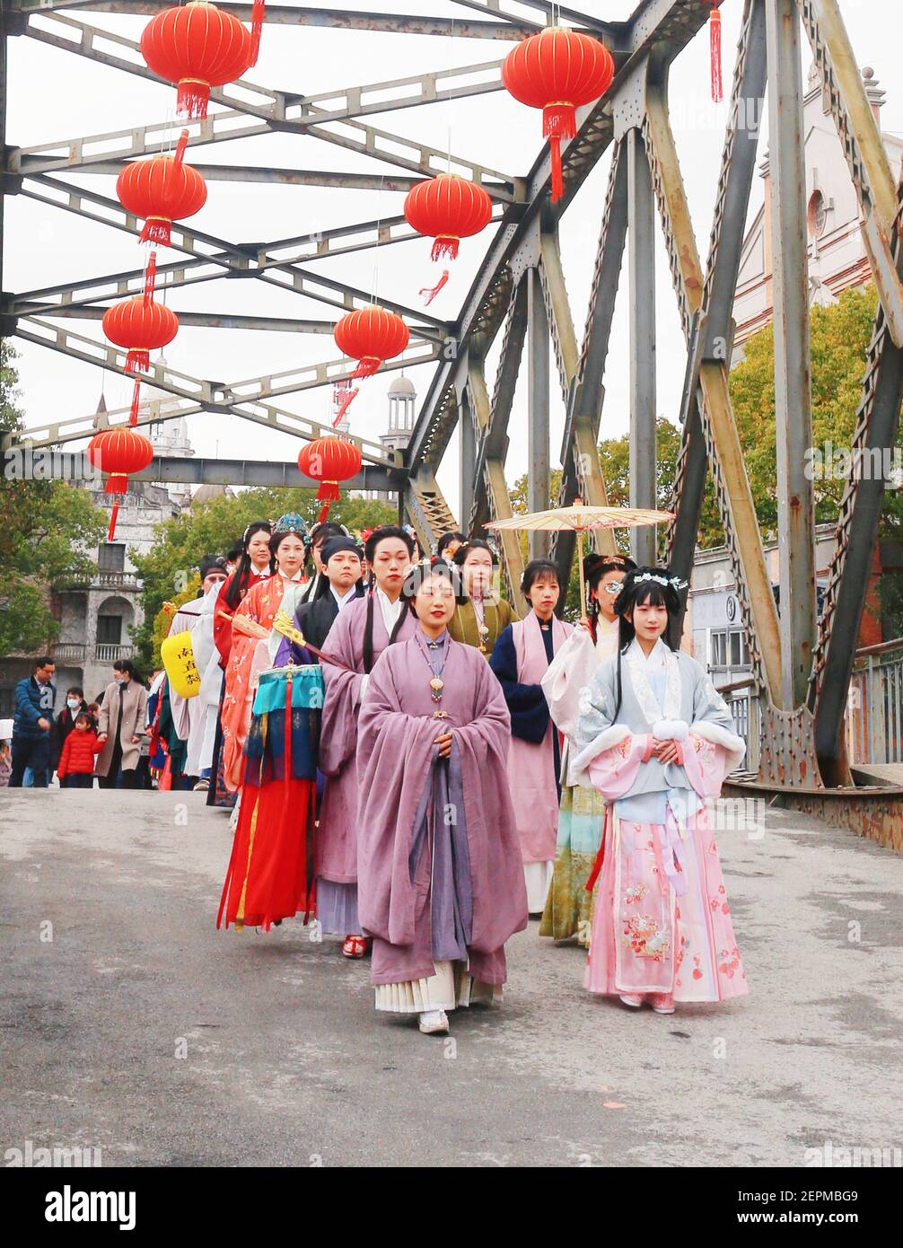 SHANGHAI, CHINA - FEBRUARY 27, 2021 - Hanfu ancient costume Garden Fair  held in Shanghai film and television paradise, Shanghai, China, February  27, 2021. (Photo by Xing Yun  CostfotoSipa USA Stock Photo - Alamy