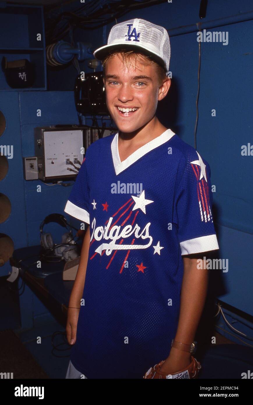 Chad Allen at the 1988 'Hollywood Stars Night' Celebrity Baseball Game, Dodger Stadium, Los Angeles August 20, 1988 Credit: Ralph Dominguez/MediaPunch Stock Photo