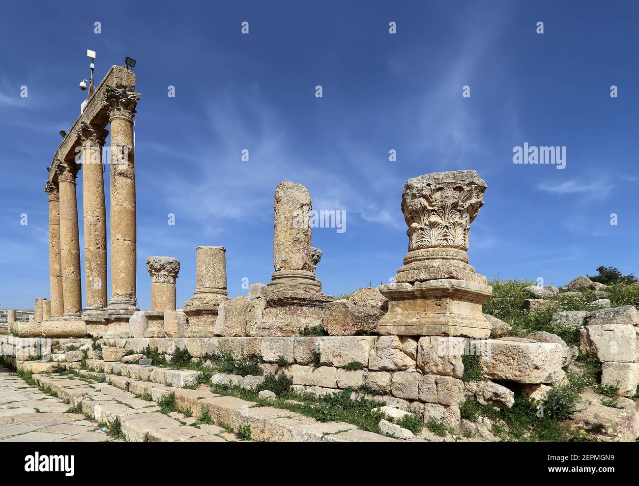 Roman ruins in the Jordanian city of Jerash (Gerasa of Antiquity ...