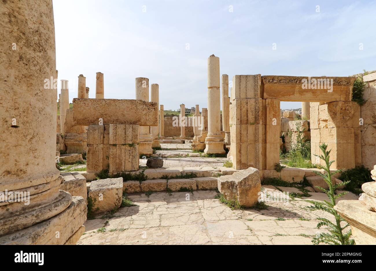 Roman ruins in the Jordanian city of Jerash (Gerasa of Antiquity ...