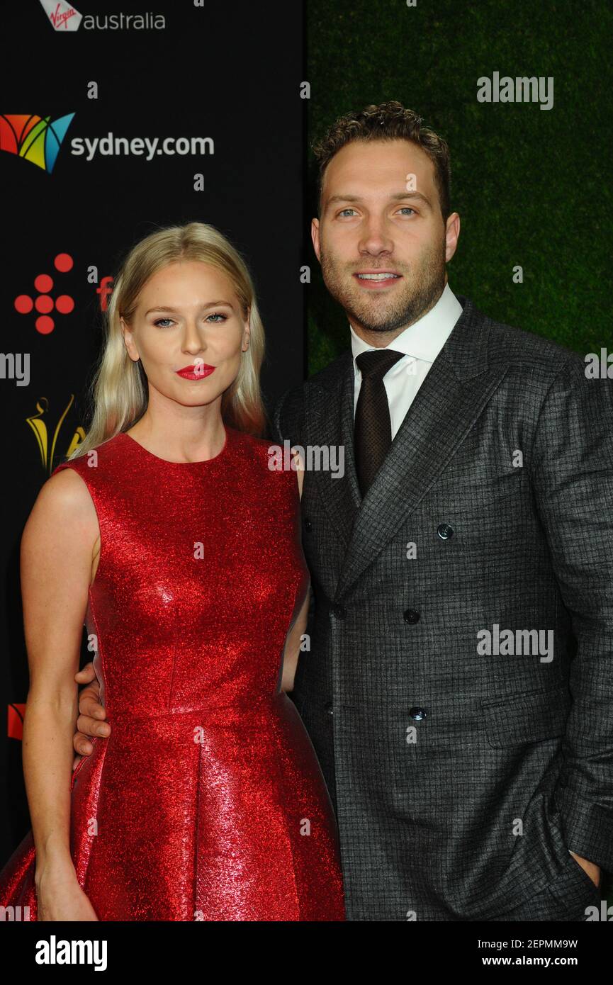 Mecki Dent, Jai Courtney arrives to the 7th AACTA International Awards