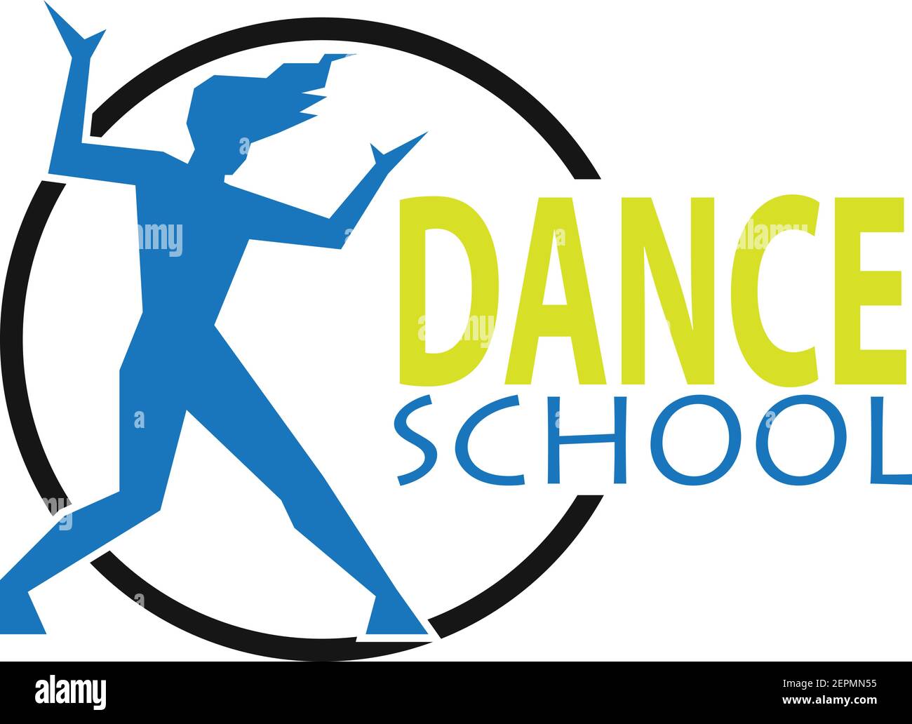 dance logo for dance school, dance studio. vector illustration Stock