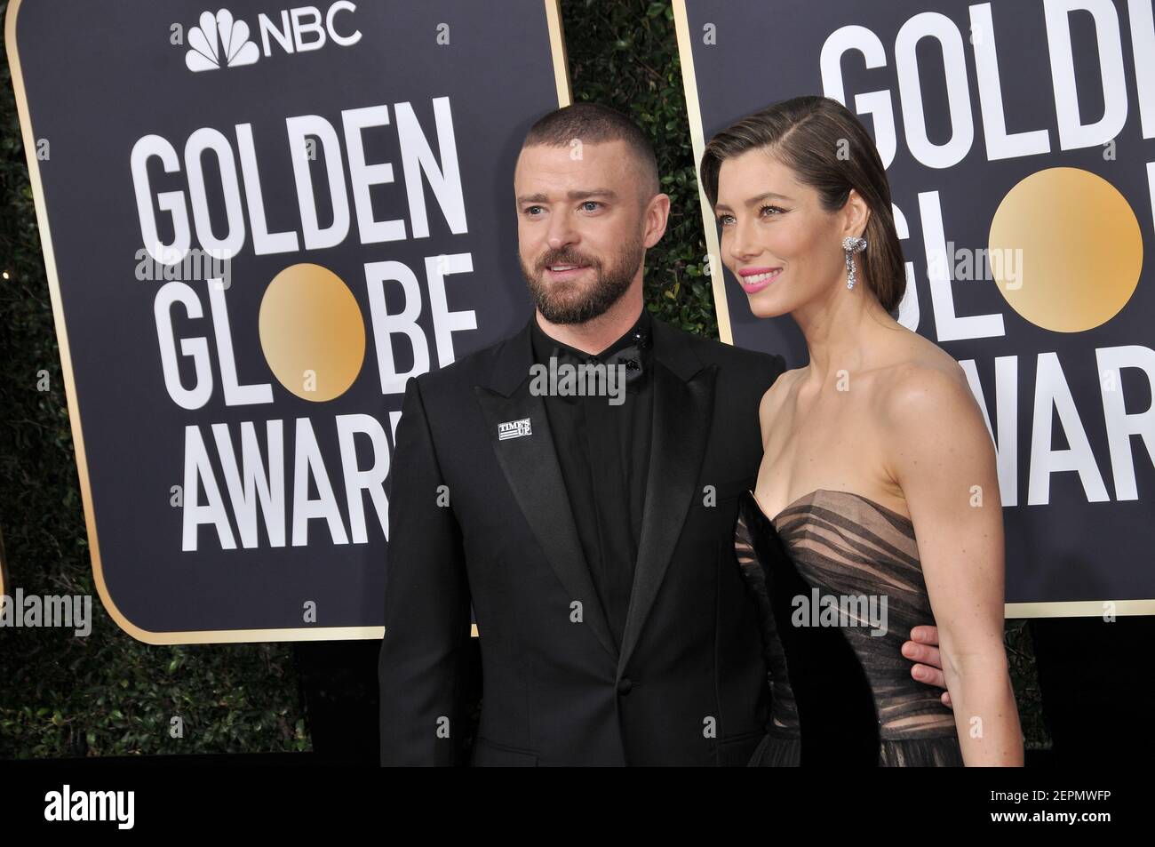 Justin Timberlake and Jessica Biel at the 75th Golden Globe Awards held