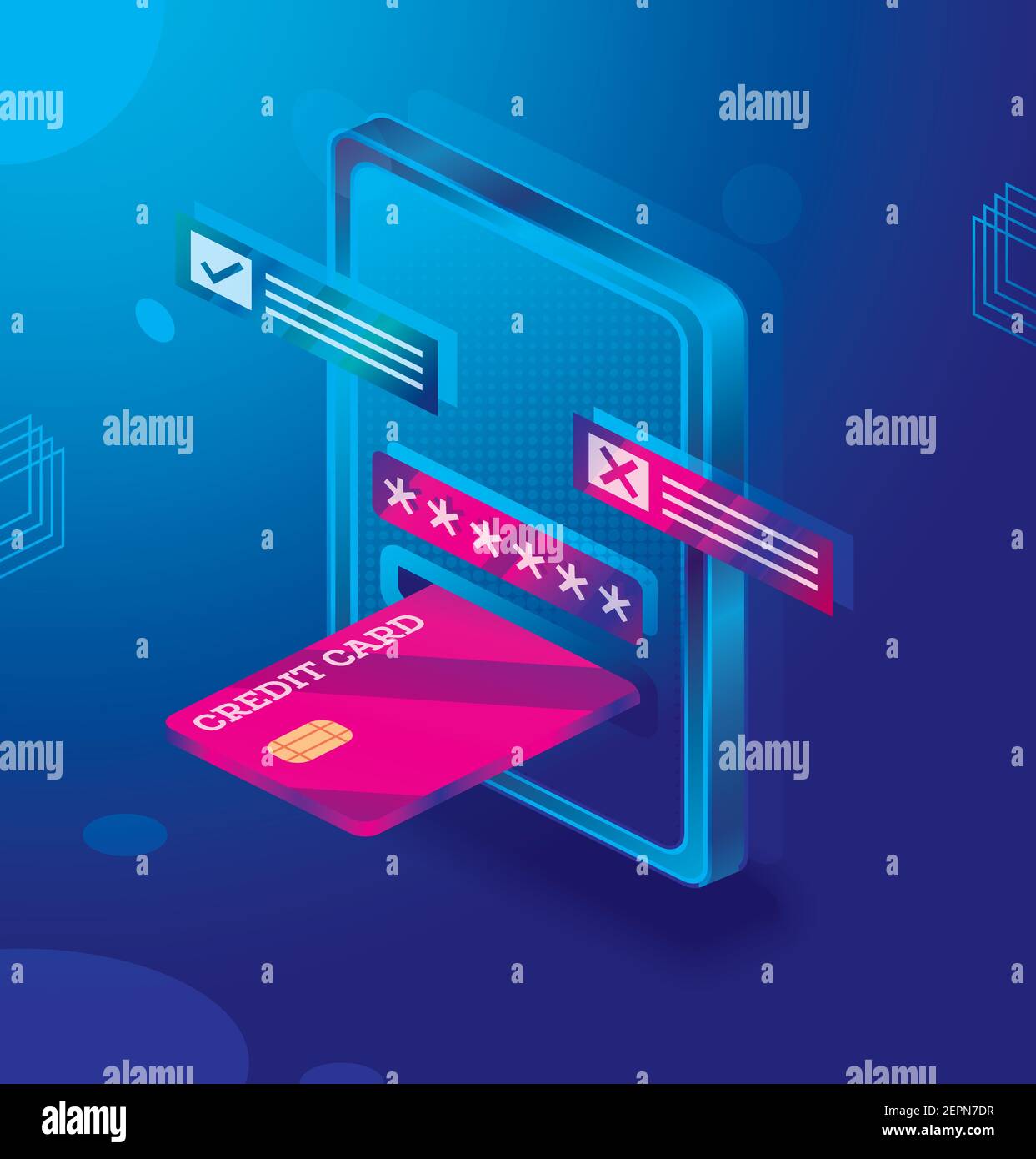 Wallet credit card password Stock Vector Images Alamy