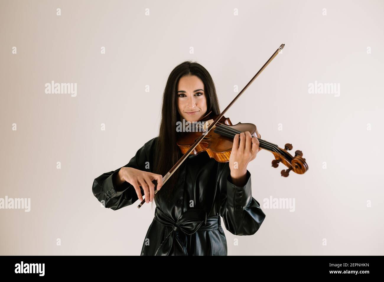 String Musicians Smiling Smile artist playing stringed musical instrument while practicing ...