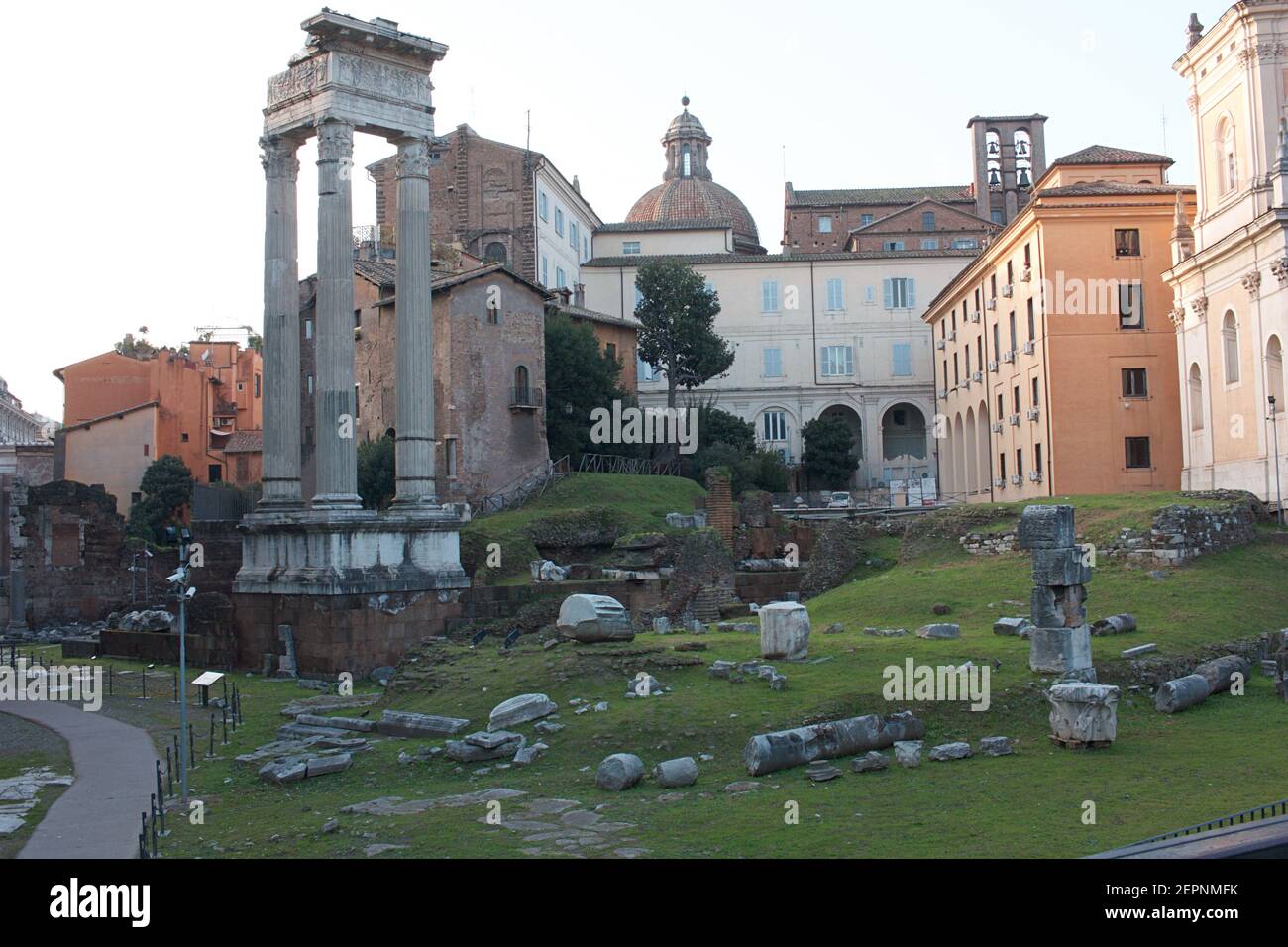 Tempio di apollo sosiano (temple of apollo sosianus), Rome Stock Photo