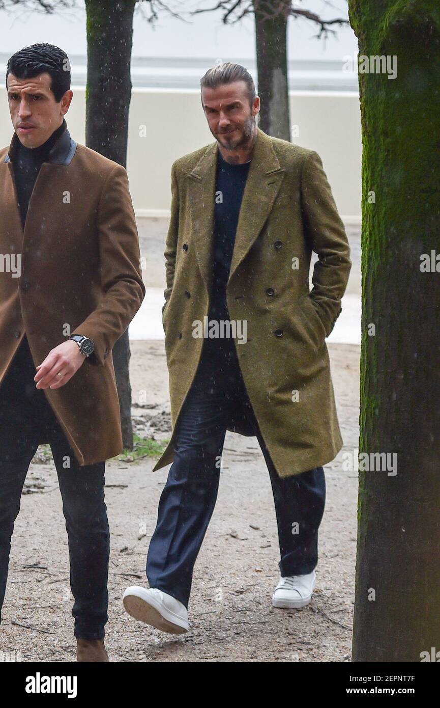 David Beckham - Defile Homme Printemps-Ete 2018 Louis Vuitton dans le  Domaine du Palais Royal a Paris Stock Photo - Alamy