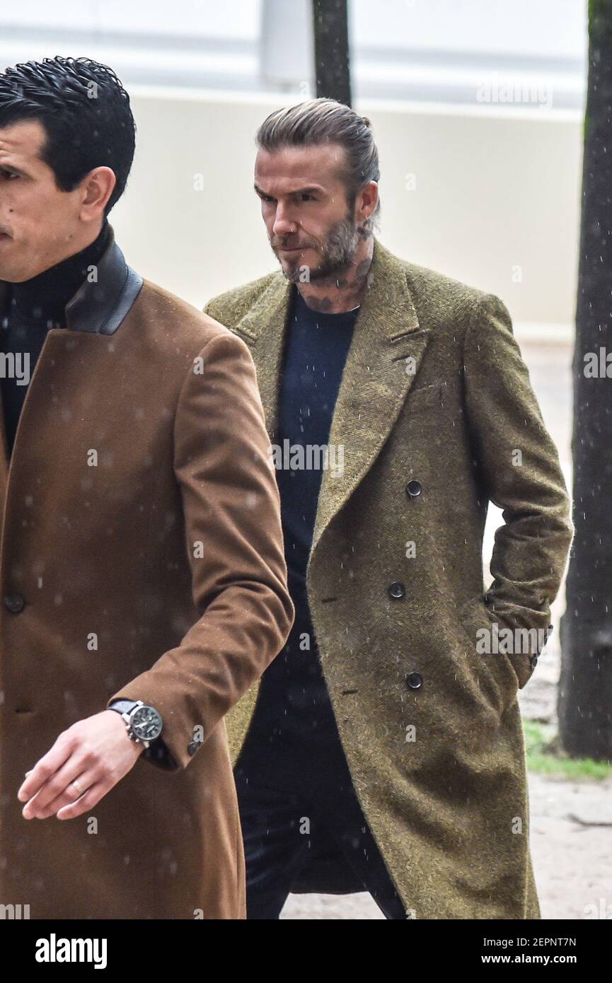 David Beckham - Defile Homme Printemps-Ete 2018 Louis Vuitton dans le  Domaine du Palais Royal a Paris Stock Photo - Alamy