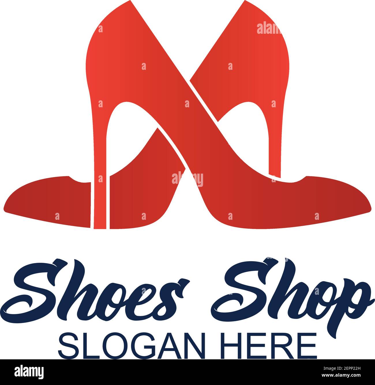 shoes store, shoes shop logo with text space for your slogan tag line