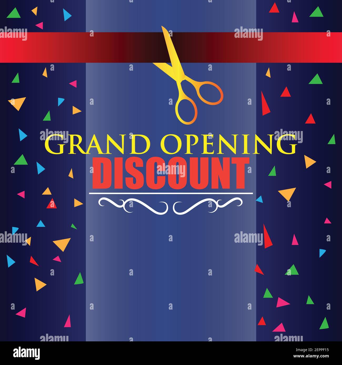 grand opening discount poster. vector illustration Stock Vector Image