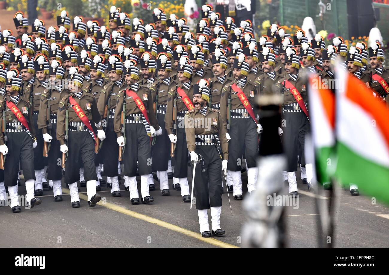 NEW DELHI, INDIA - JANUARY 26: Infantry Battalion Territorial Army ...