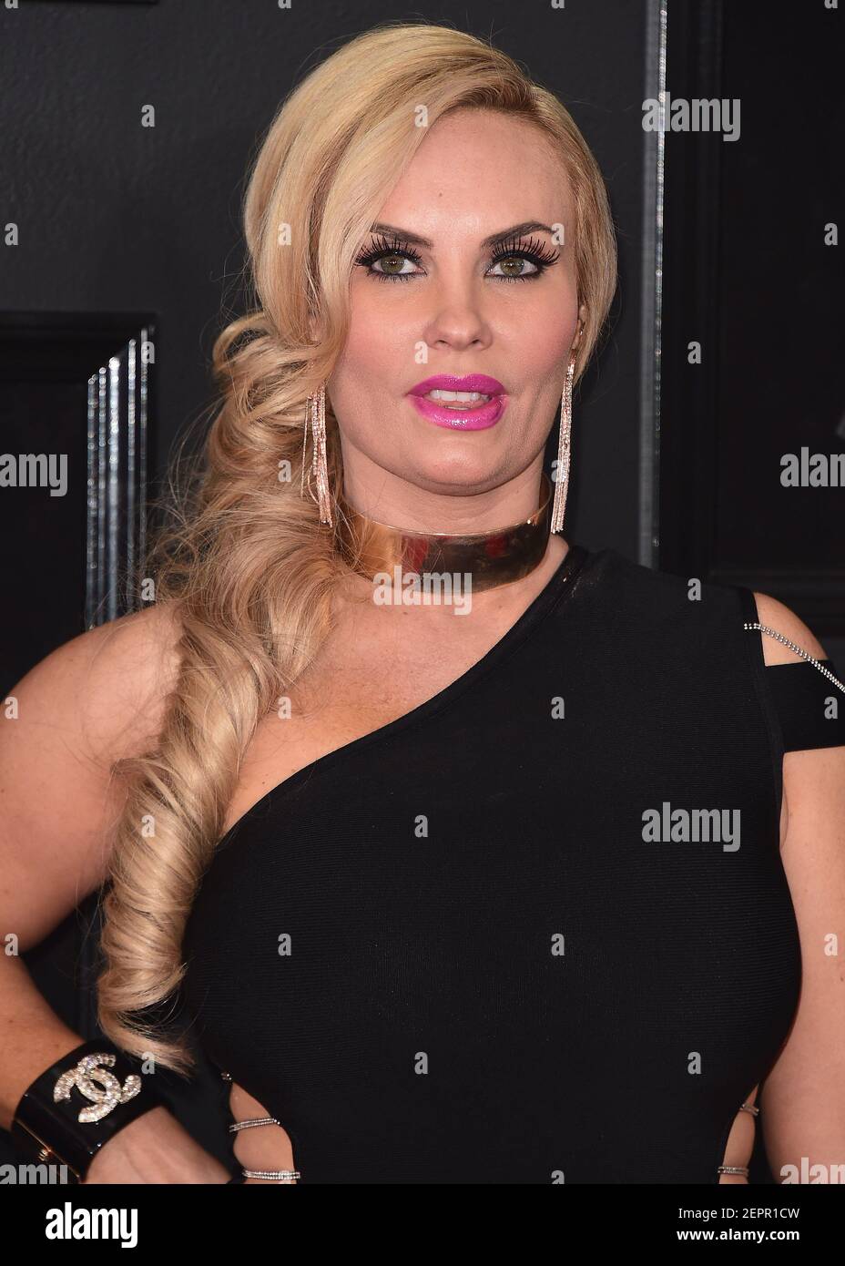 NEW YORK JANUARY 28 Coco Austin at the 60th Annual Grammy Awards at Madison Square Garden on