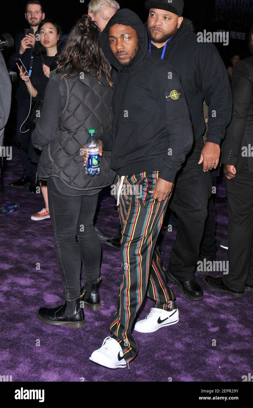 Kendrick Lamar at the Black Panther premiere