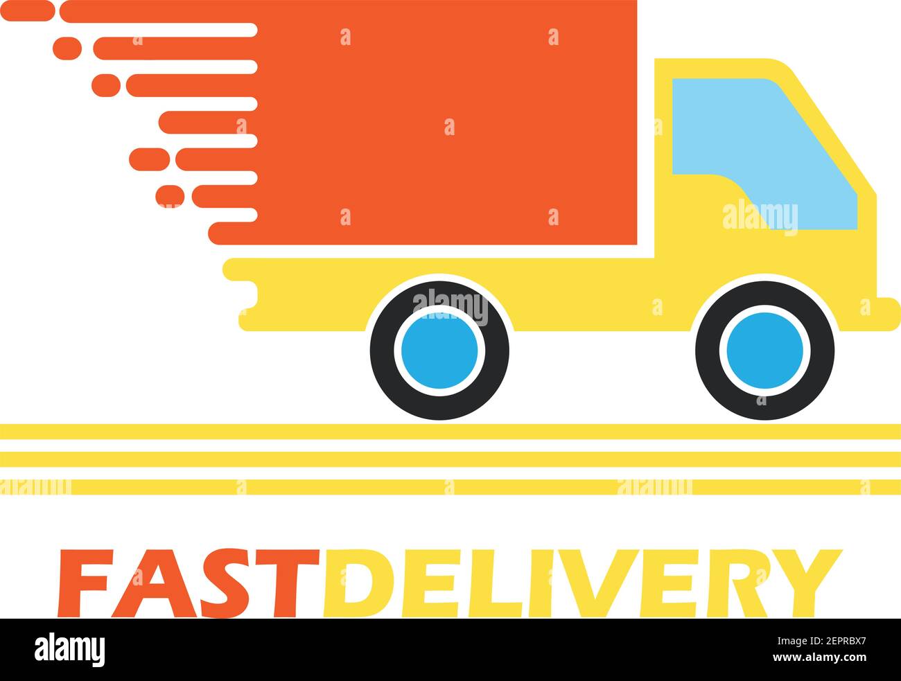 delivery concept (free, fast, food delivery) vector illustration Stock ...