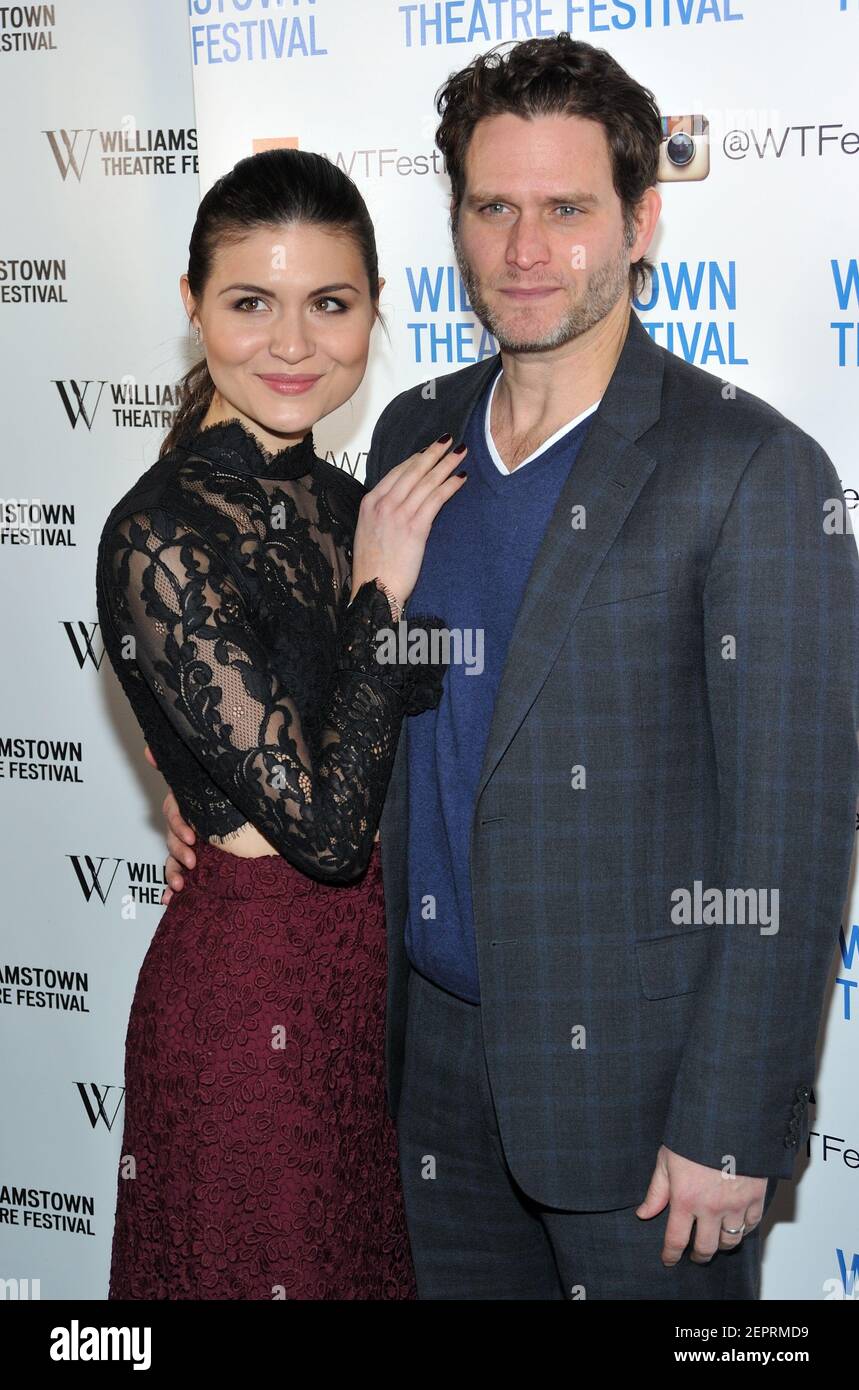 L-R: Actors Phillipa Soo and Steven Pasquale attend the 2018 Williamstown Theatre Festival Gala at Tao Downtown in New York, NY on February 5, 2018. (Photo by Stephen Smith/SIPA USA) Stock Photo