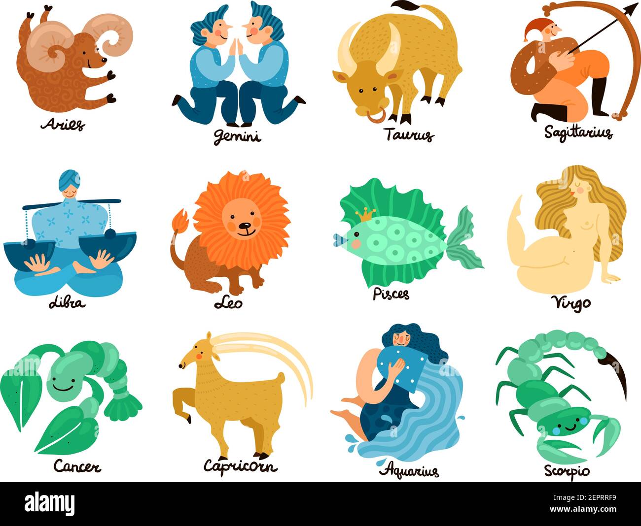 Zodiac including capricorn Stock Vector Images - Alamy