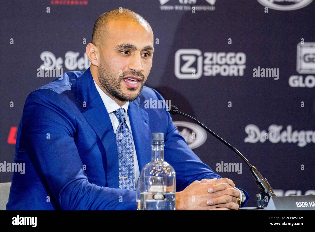 Badr Hari during the press conference of GLORY 51 Rotterdam (Photo by