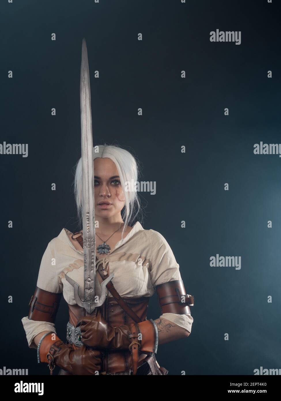 Woman Warrior Sword Blonde High Resolution Stock Photography and Images ...