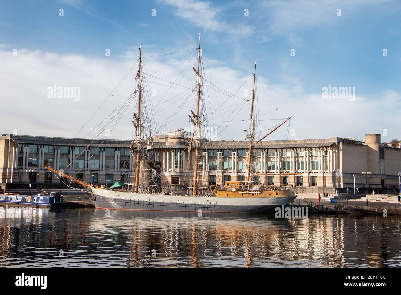 Sailing ship Kaskelot (since renamed 'Le Francais') moored in Bristol Harbour, England, UK, October 2016 Stock Photo
