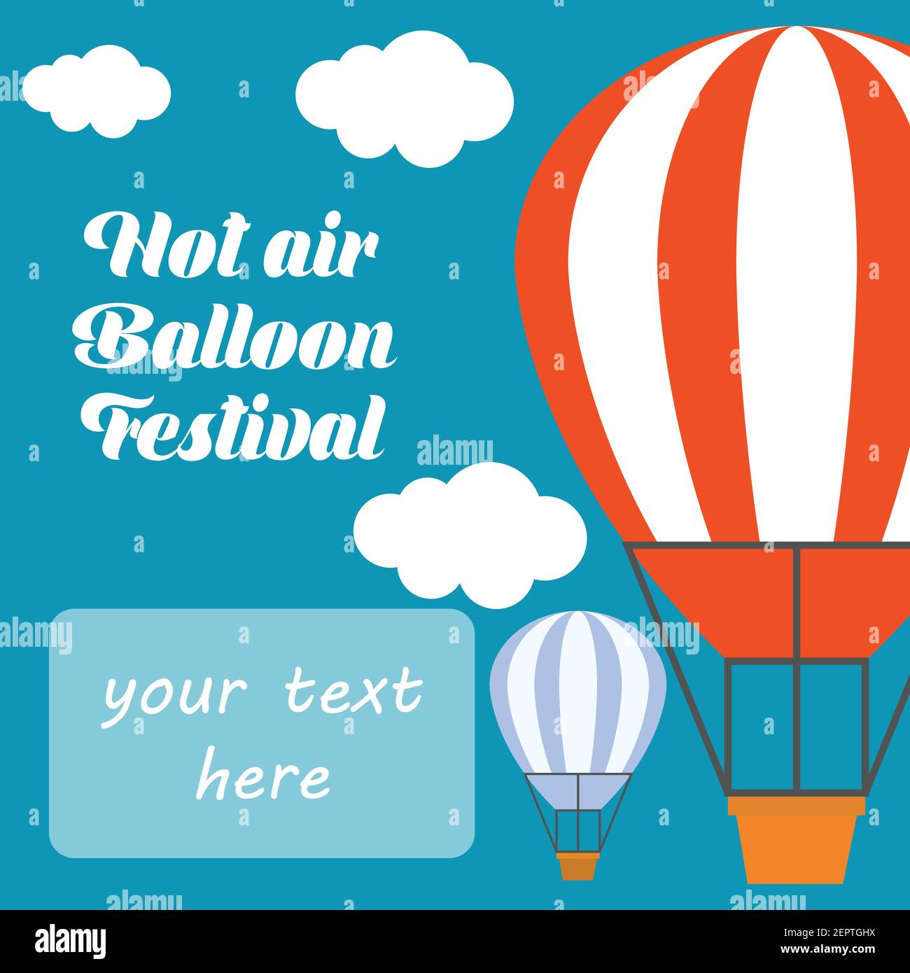 hot air festival fiesta banner. poster with space for slogan tag line, vector illustration Stock Vector Image & Art - Alamy