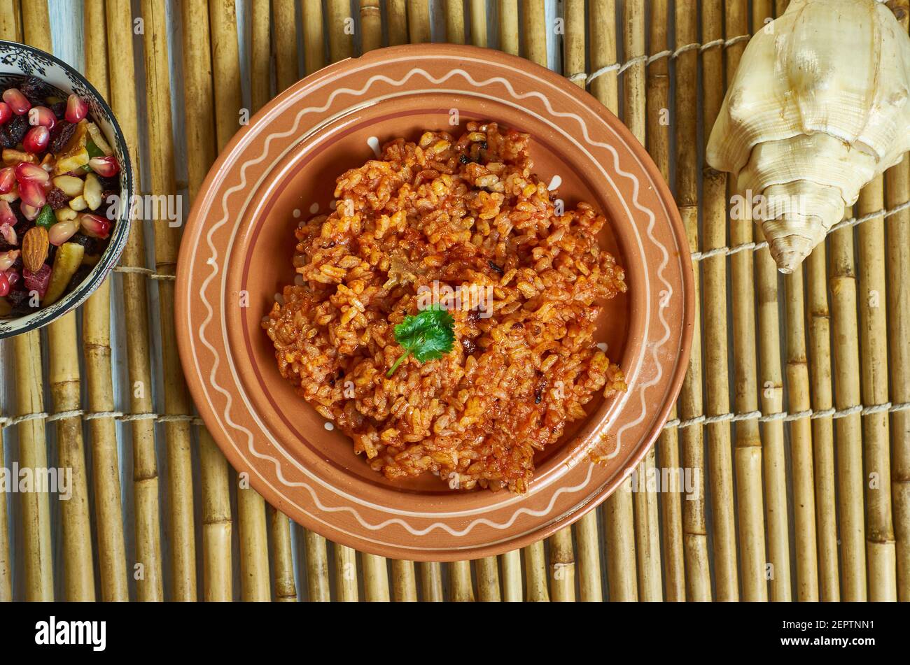 Eneksa agaga - Saipan red rice is a common Guamanian dish Stock Photo
