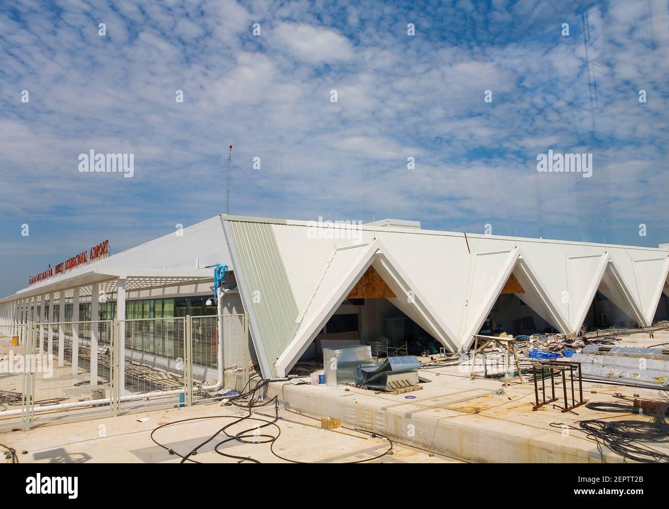 The building is under construction Phuket International Airport. The