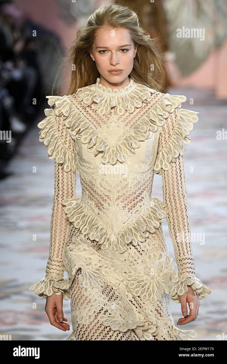 Model Emily Unkles walks on the runway during the Zimmermann Fashion Show during New York Womenswear