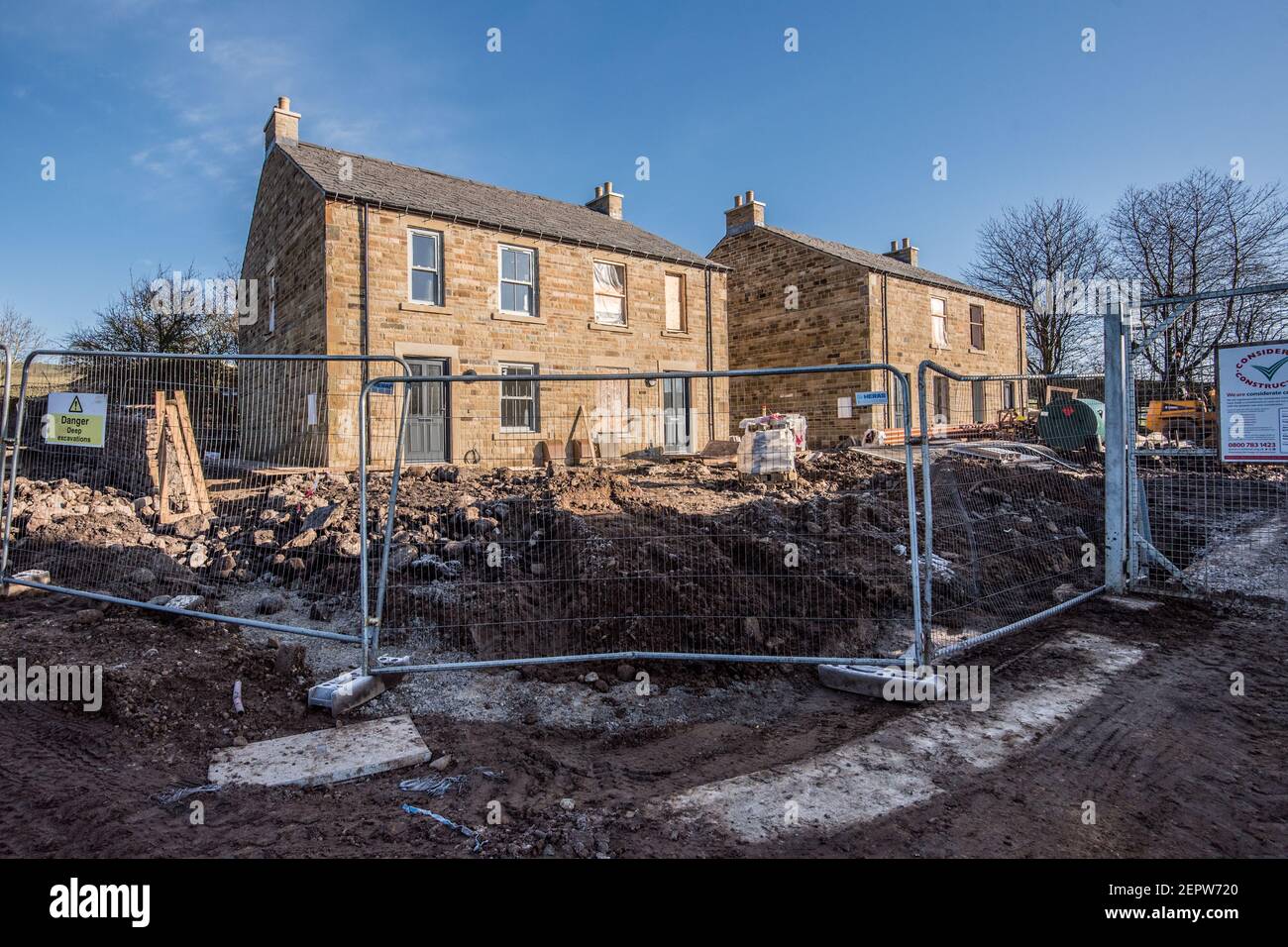 Housing scheme in Long Preston village Stock Photo