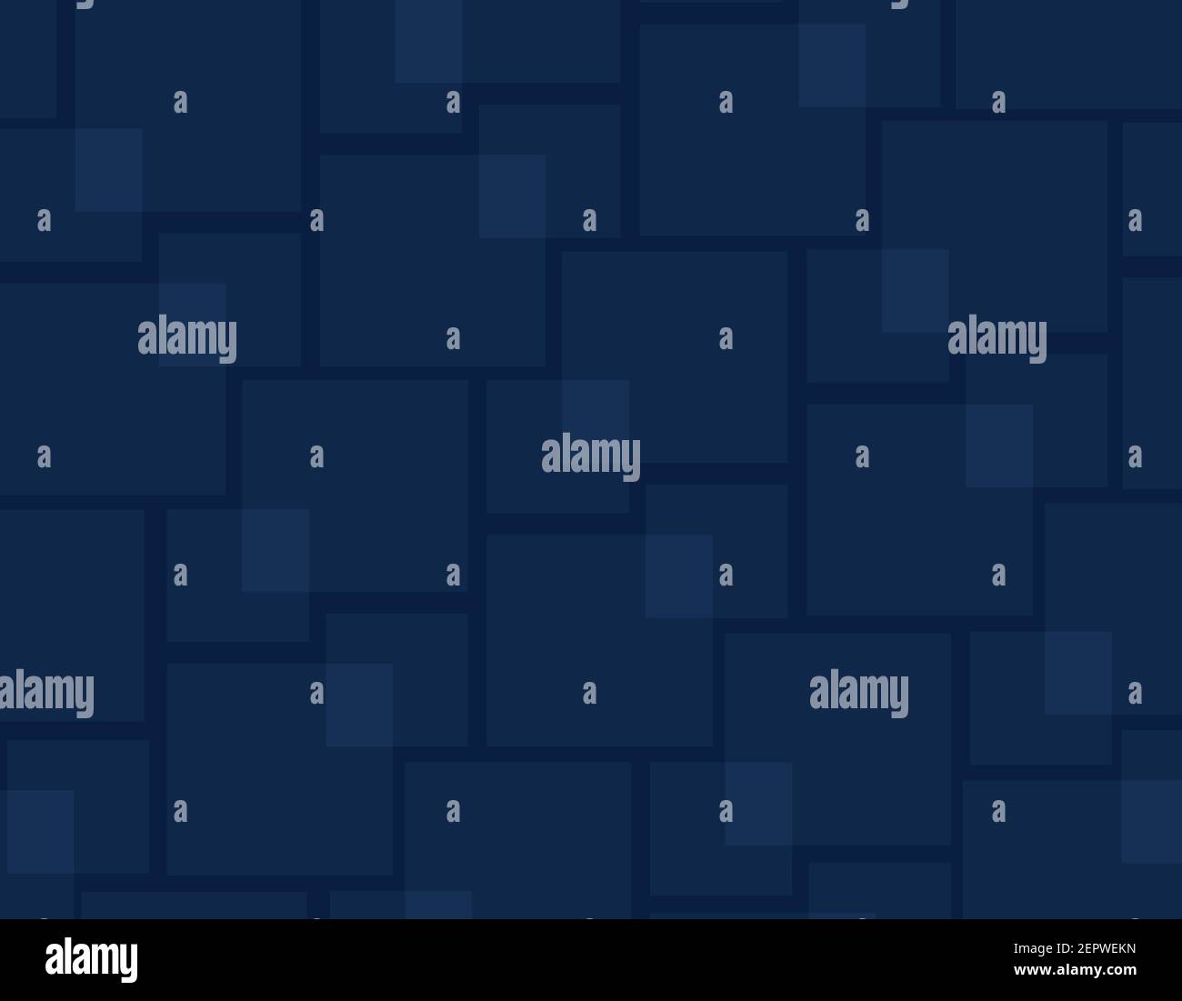 Abstract geometric squares and rectangles background with copy space, pattern, repeating elements, blue wallpaper Stock Vector