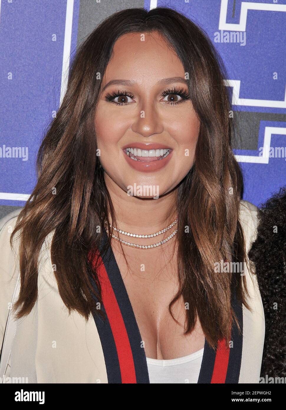 Adrienne Bailon arrives at the 2018 Rookie USA Fashion Show held at