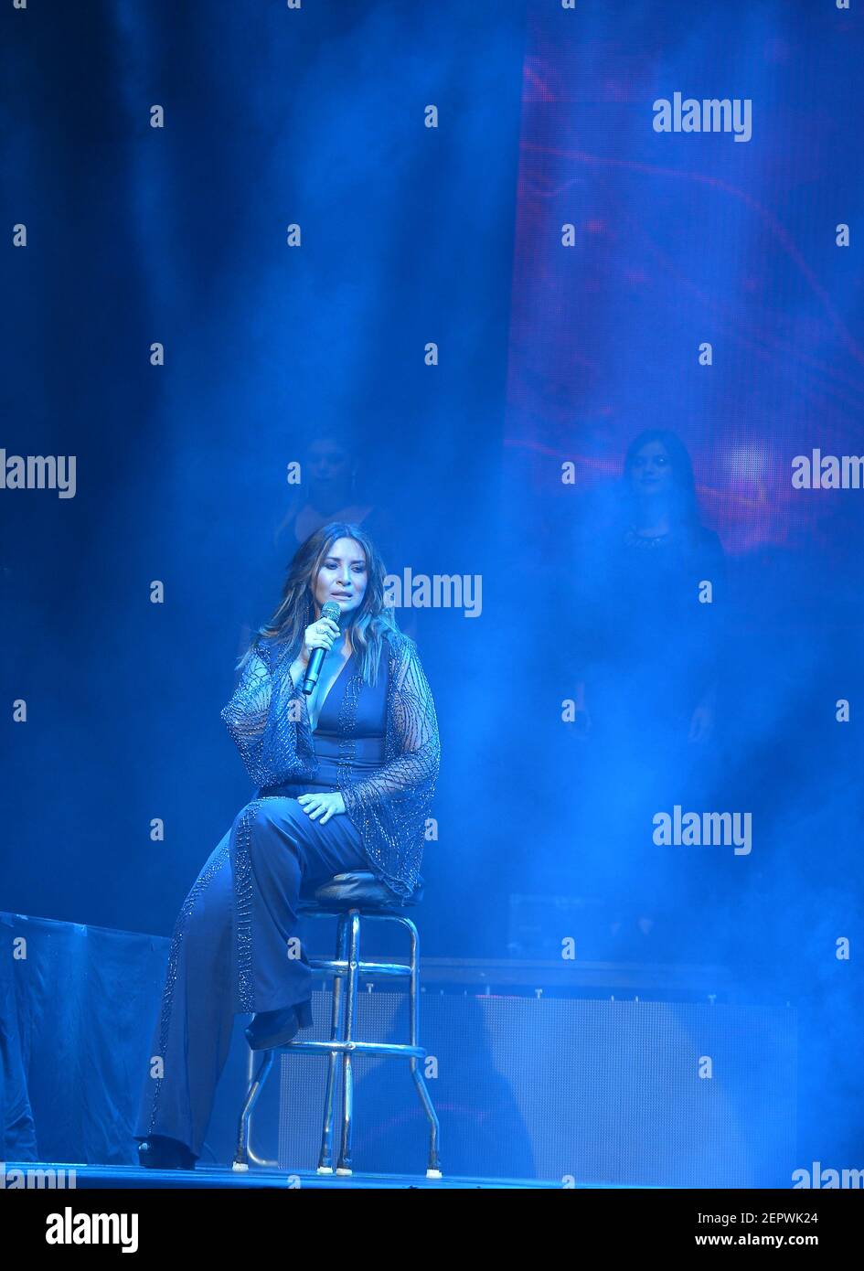 MIAMI, FL FEBRUARY 15 Myriam Hernandez performs onstage during "Amor