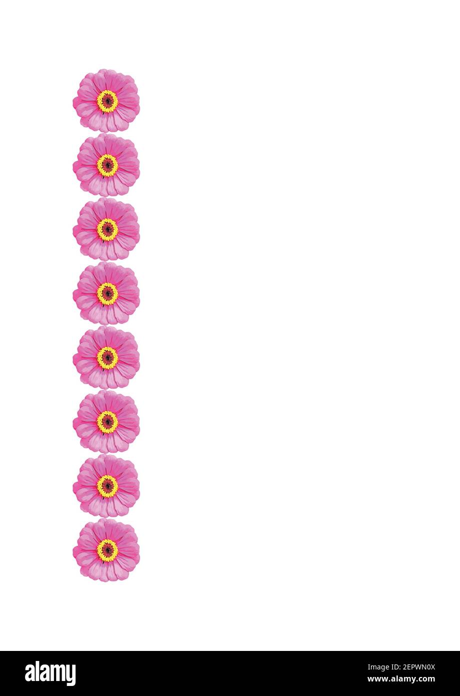 Summer bright frames of floral motifs - gerbera flowers. Cover for a book or notepad, postcard. The A4 format is vertical. Illustration on a white bac Stock Vector