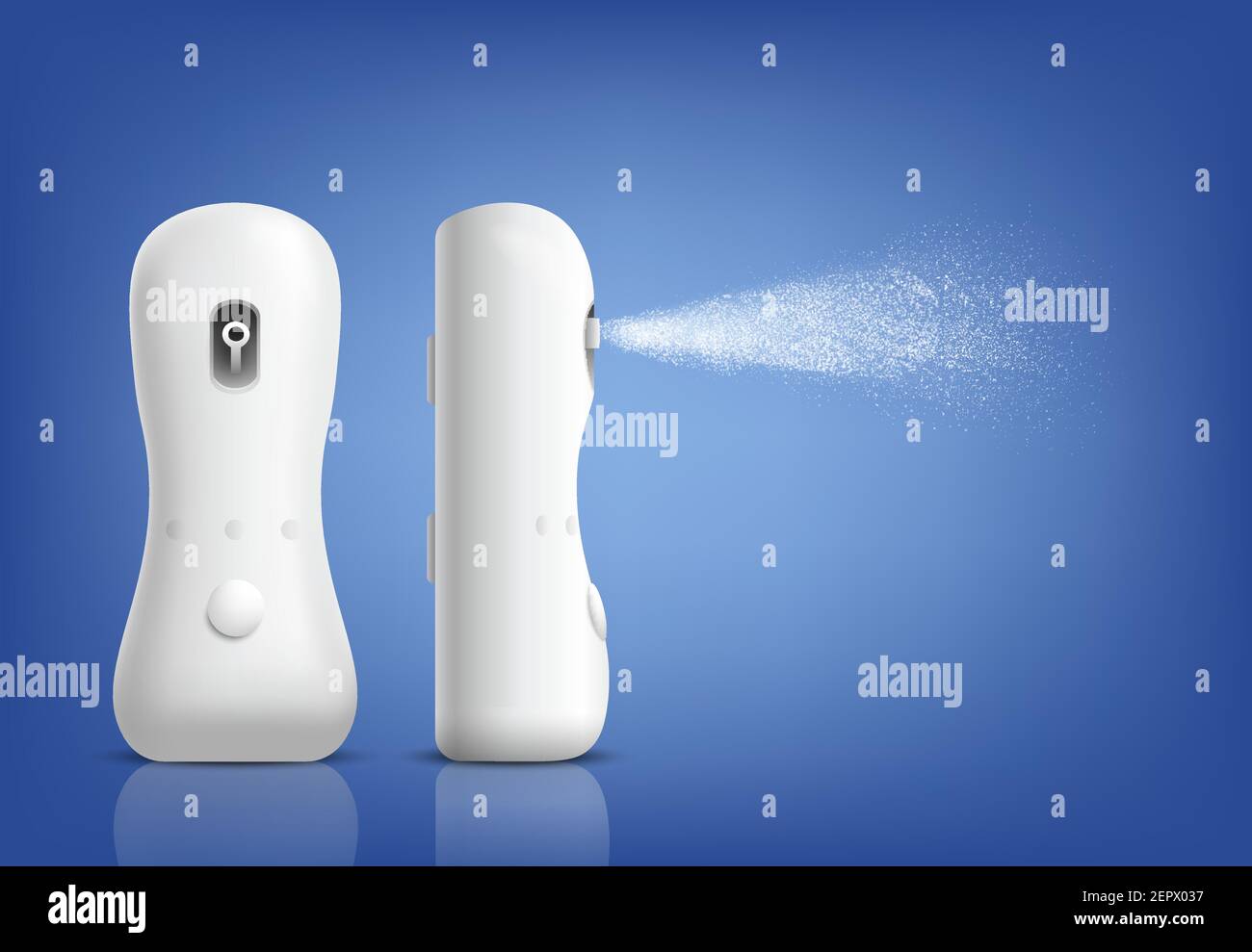 Air freshener spray realistic composition with gradient background and