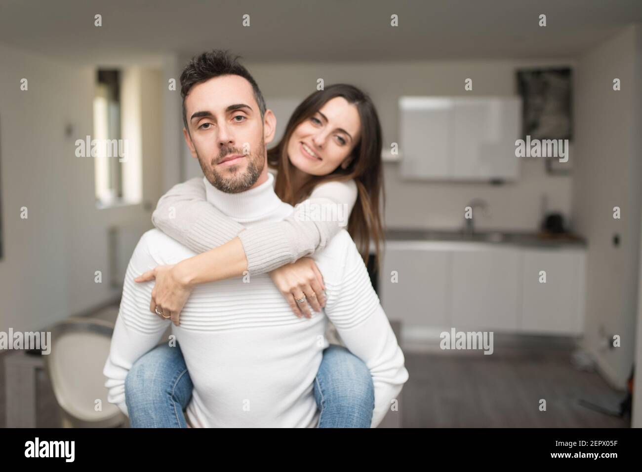 Happy wedding couple stand in hi-res stock photography and images - Alamy