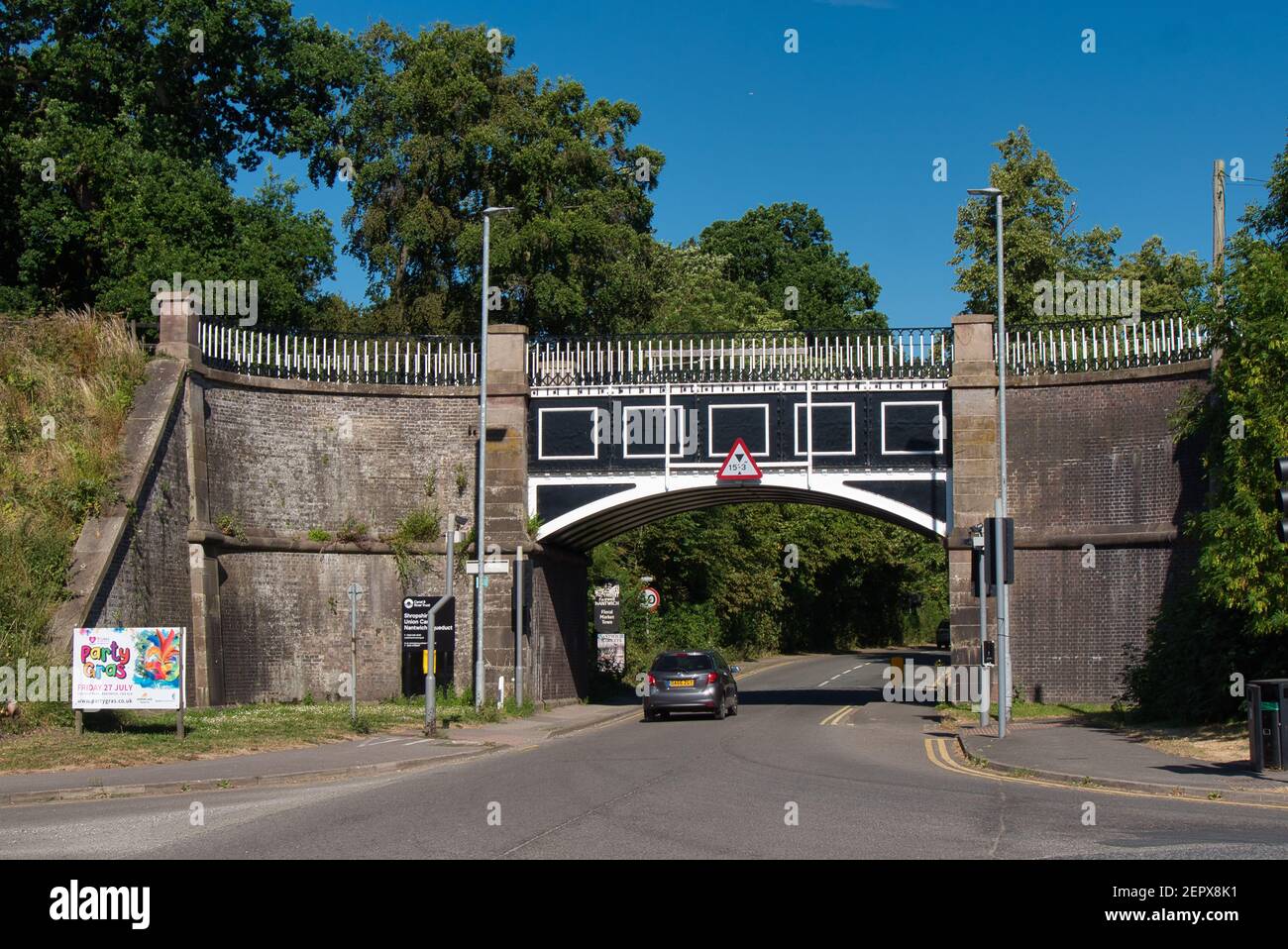 Shropshire Union Canal aqueduct, Nantwich Stock Photo