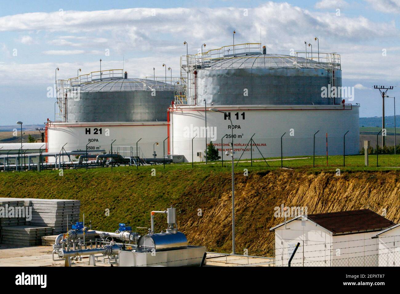 Gas tanks, gas stocks, gas extraction Stock Photo Alamy