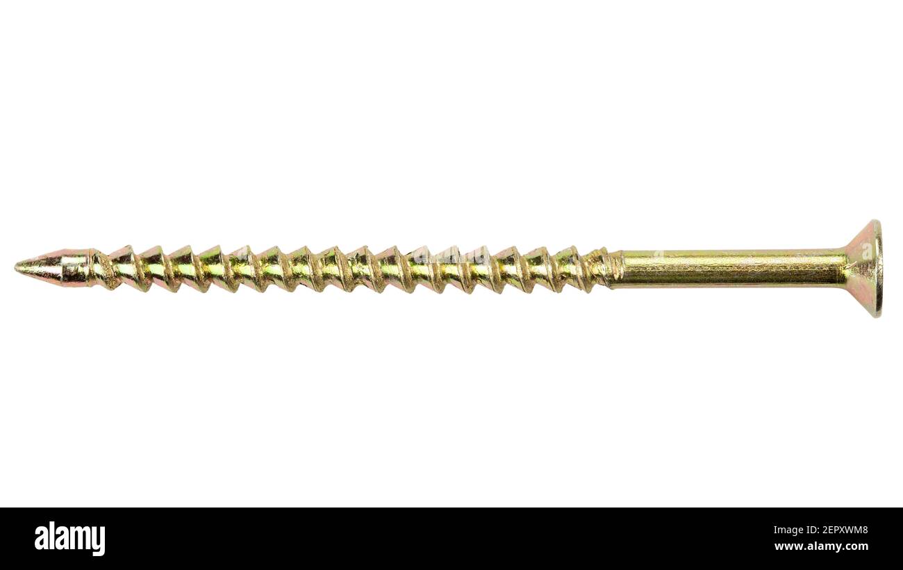 Steel screw for fixture in concrete wall. Construction dowel. File