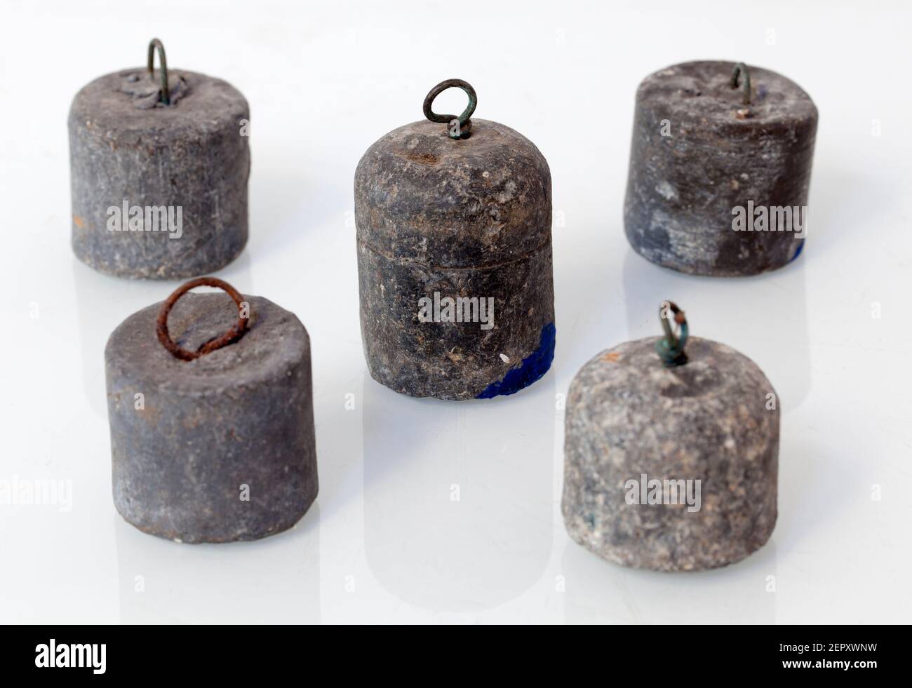 Old Lead Fishing Weights Stock Photo - Alamy