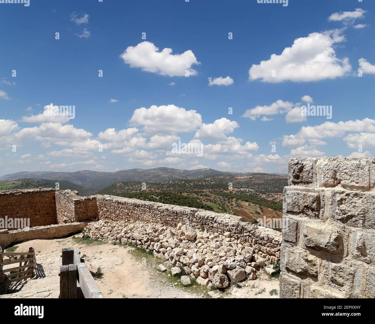 The ayyubid castle of Ajloun in northern Jordan, built in the 12th century, Middle East Stock Photo