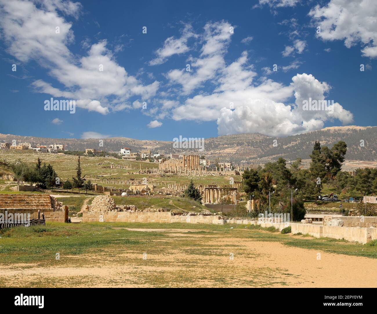 Roman ruins in the Jordanian city of Jerash (Gerasa of Antiquity ...