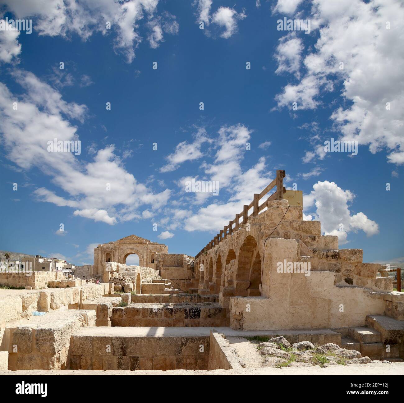 Roman ruins in the Jordanian city of Jerash (Gerasa of Antiquity ...