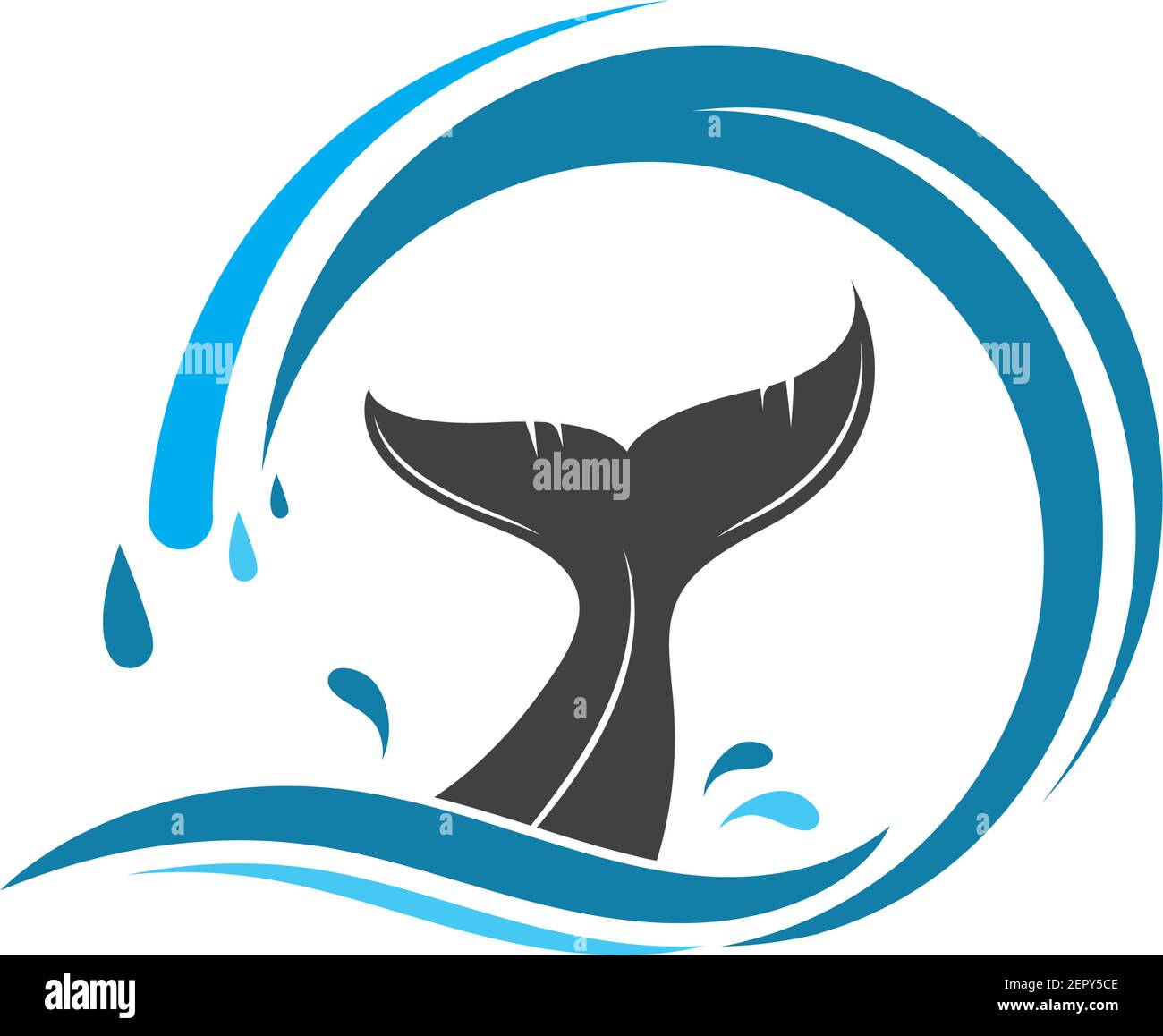 whale tail icon vector illustration design template Stock Vector